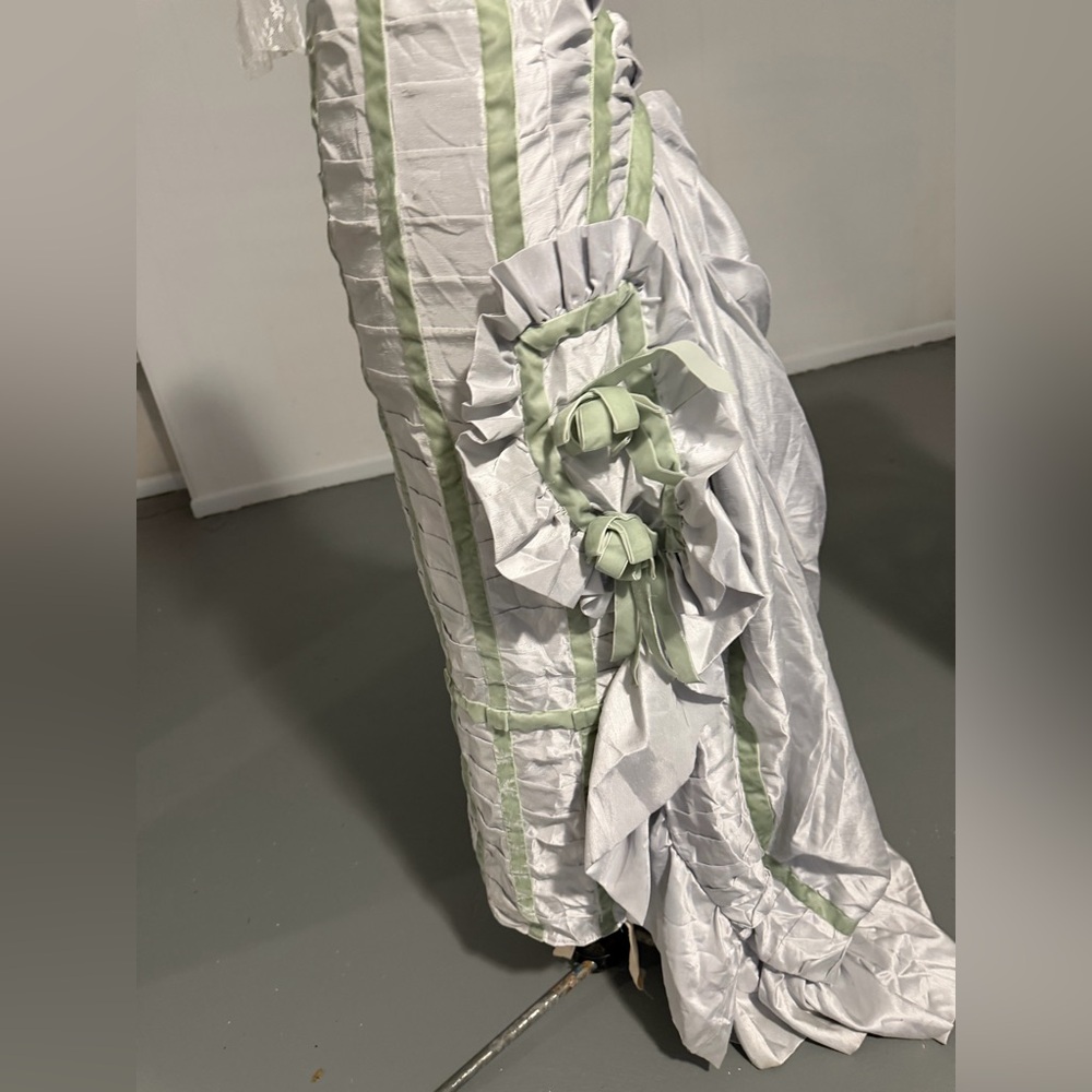 Gilded Age 1870s Victorian Walking Gown